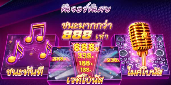 ฟีเจอร์และสัญลักษณ์พิเศษเกมส์เวที 888 