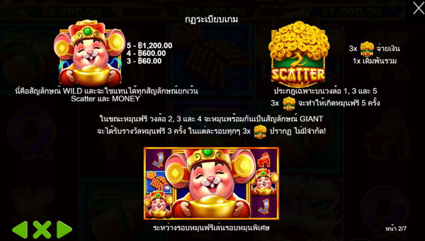 สัญลักษณ์ Wild และ Scatter เกมส์สล็อตหนูเงิน