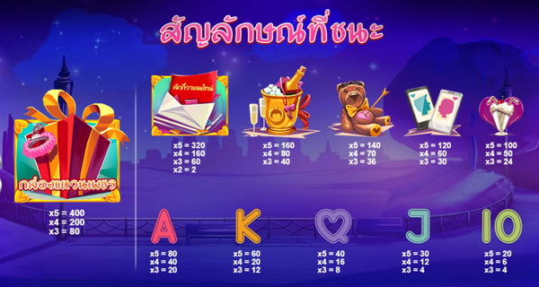 สัญลักษณ์ที่ชนะเกมส์วาเลนไทน์โชคดี