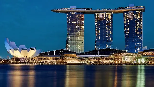 Marina Bay Sands ตอนกลางคืน