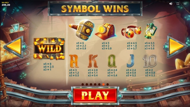 Wins Symbols Treasure Mine